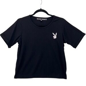 Playboy Missguided Shirt 6 Streetwear Cropped Logo Spellout Statement Y2k‎